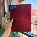 Vintage Dark Brown Red Textured Sheet Glass Colorado Glassworks