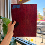 Vintage Dark Brown Red Textured Sheet Glass Colorado Glassworks