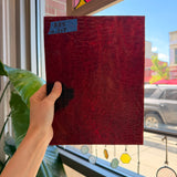 Vintage Dark Brown Red Textured Sheet Glass Colorado Glassworks