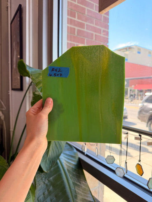 Avocado Opal Wissmach Fusible 96 COE (WI 96 270L) Fusible Sheet Glass Wissmach Glass