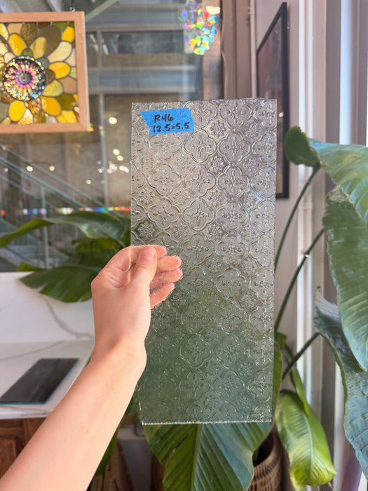 Clear Lace Morisco Clear Lace Morisco Clear Lace Morisco Sheet Glass Colorado Glassworks 12.5x5in (ID-48582189)