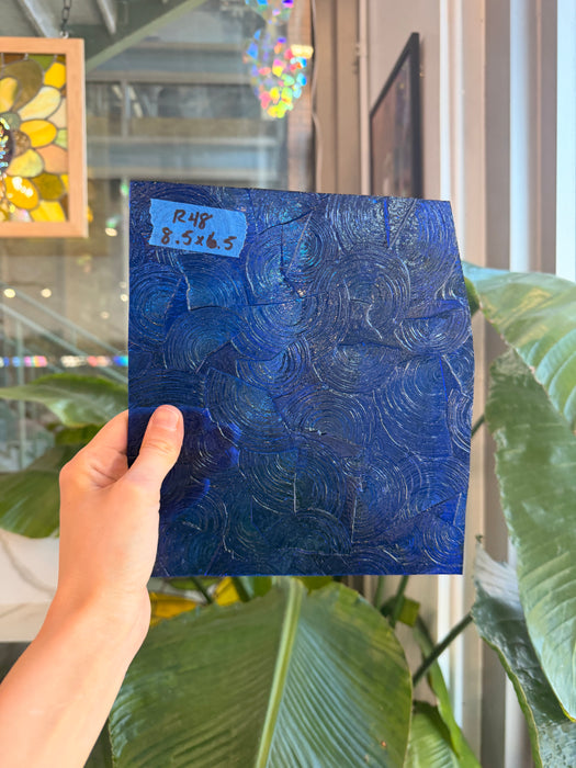 Cobalt Blue Rondalite Kokomo Sheet Glass Kokomo Glass 8.5x6.5in (KO-48385581)