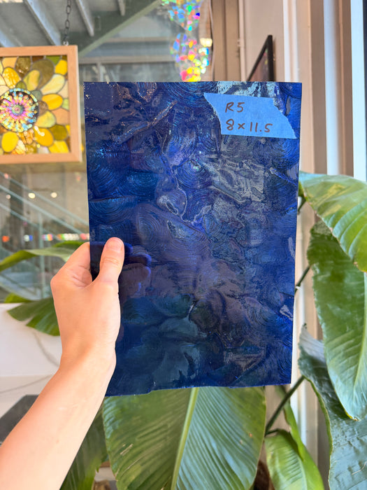 Cobalt Blue Rondalite Kokomo Sheet Glass Kokomo Glass R5 (8x11.5in)