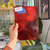 Red Transparent Bullseye Fusible Sheet Glass Bullseye Glass 9x6.5in (BE-94131757)