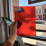 Red Transparent Bullseye Fusible Sheet Glass Bullseye Glass