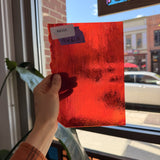 Red Transparent Bullseye Fusible Sheet Glass Bullseye Glass