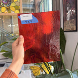 Red Transparent Bullseye Fusible Sheet Glass Bullseye Glass 9x7in (BE-94164525)