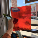 Red Transparent Bullseye Fusible Sheet Glass Bullseye Glass