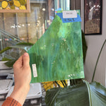 Vintage Green Wispy Armstrong Sheet Glass Armstrong Glass 9.5x8in (ARM-94295597)