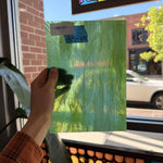 Vintage Green Wispy Armstrong Sheet Glass Armstrong Glass
