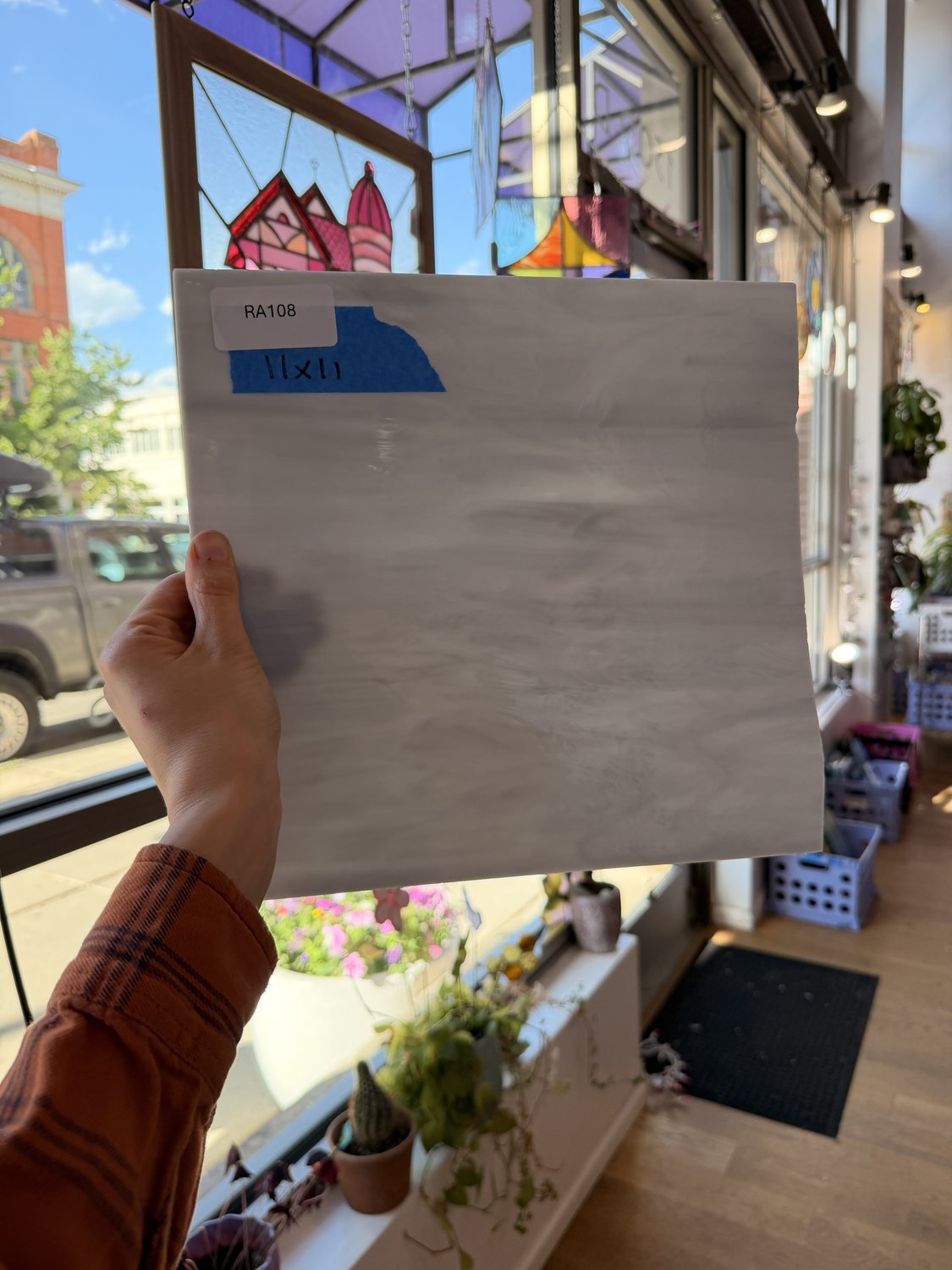 Wispy White Oceanside Fusible Sheet Glass Oceanside Glass