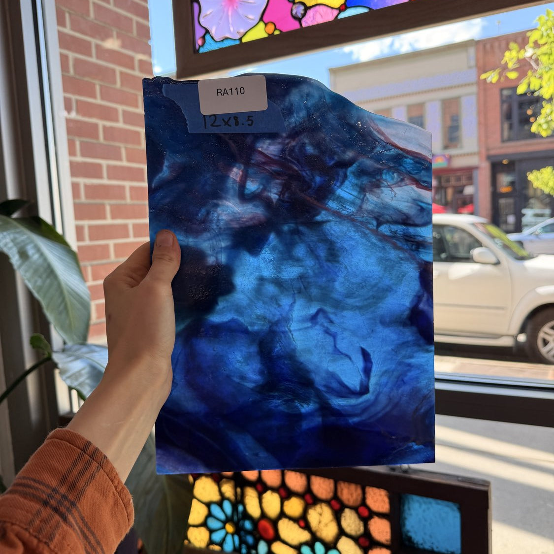 Blue Purple Pink Youghiogheny Sheet Glass Youghiogheny Glass