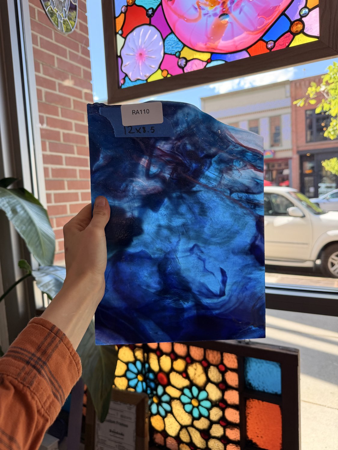 Blue Purple Pink Youghiogheny Sheet Glass Youghiogheny Glass