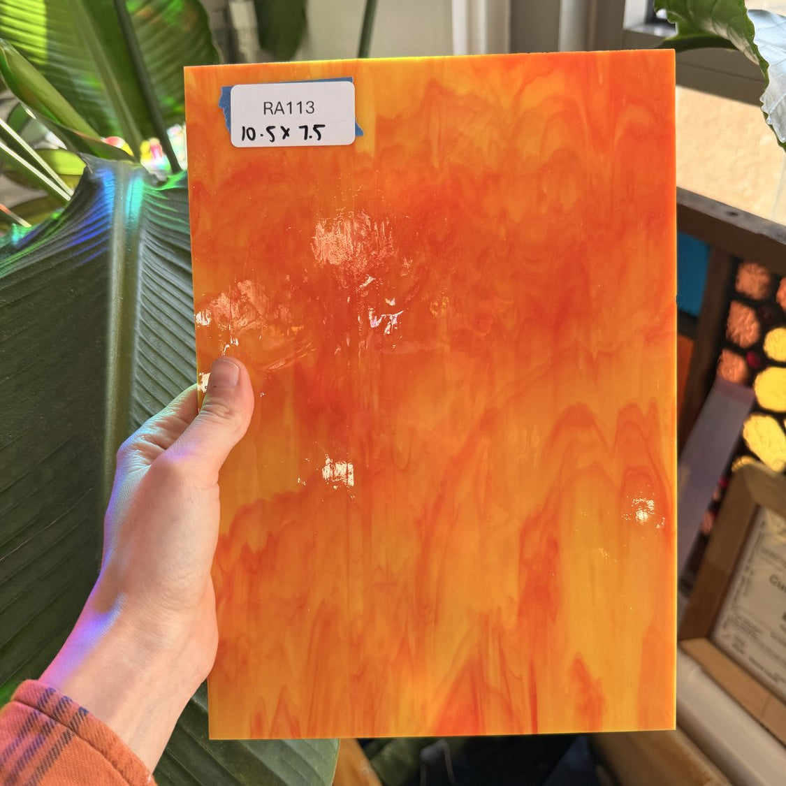 Orange Yellow Vintage Armstrong Sheet Glass Armstrong Glass Default Title
