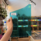 Transparent Teal Blue Kokomo Sheet Glass