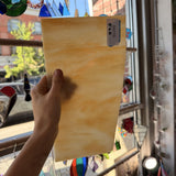 Dark Amber Wispy Opal Sheet Glass