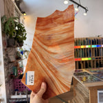 Red White Mixed Wispy Sheet Glass