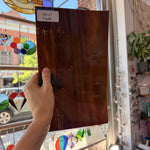 Vintage Brown White Wispy Spectrum Sheet Glass