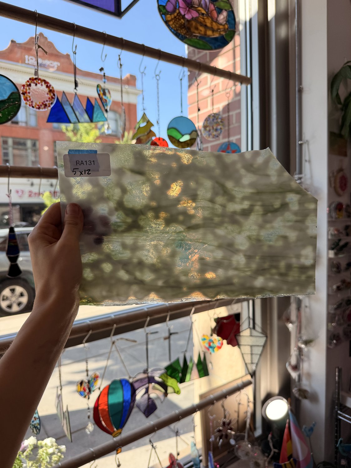 Green White Mottled Sheet Glass – RA131