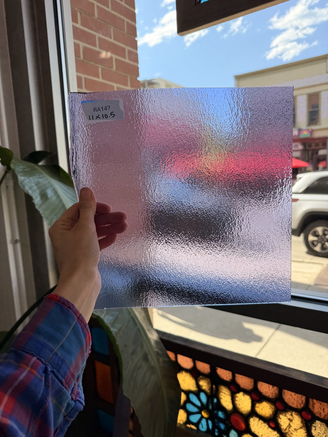 Transparent Neolavender Purple Bullseye Fusible 90 COE Fusible Sheet Glass Bullseye Glass RA147 (11x10.5in)