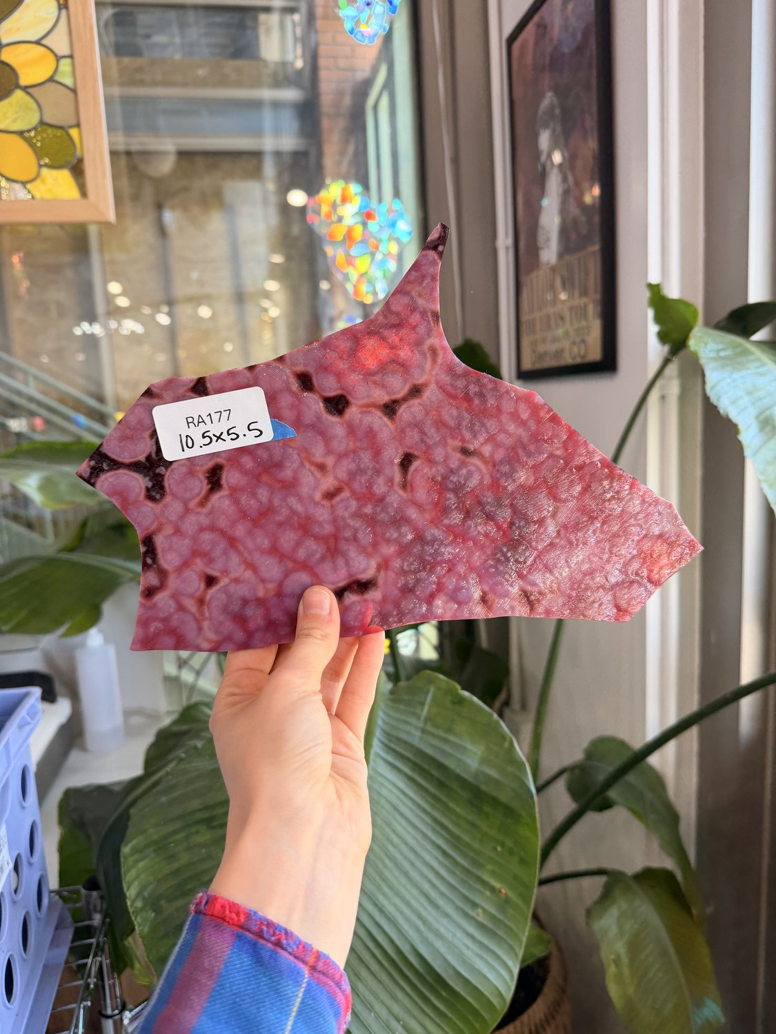 Dark Red Mottled Oceana Sheet Glass Colorado Glassworks