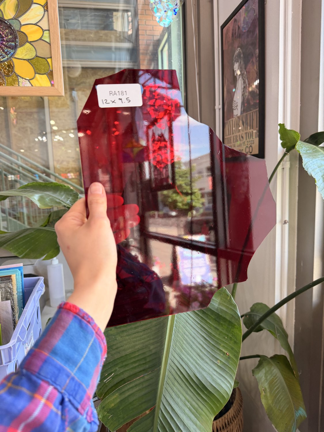 Red Transparent Sheet Glass Colorado Glassworks