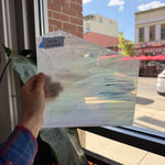 White Wispy Vintage Iridescent Spectrum Sheet Glass Spectrum Glass