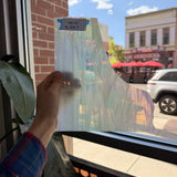 White Wispy Vintage Iridescent Spectrum Sheet Glass Spectrum Glass RA187 (9.5x7in)