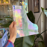 White Wispy Vintage Iridescent Spectrum Sheet Glass Spectrum Glass
