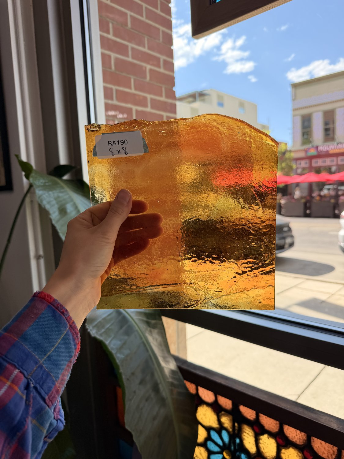 Amber Transparent Sheet Glass Colorado Glassworks