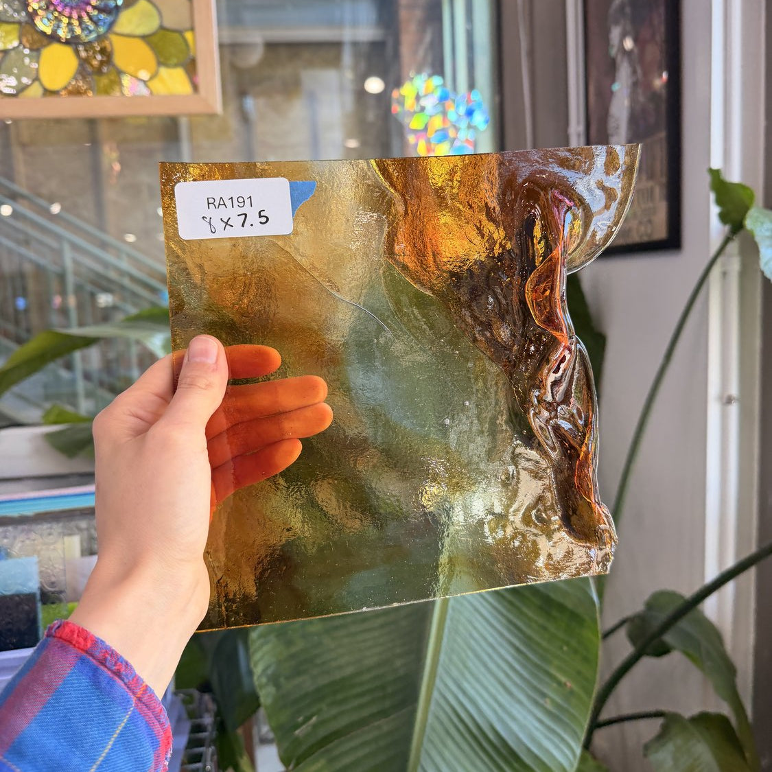 Amber Transparent (drapery) Sheet Glass Colorado Glassworks