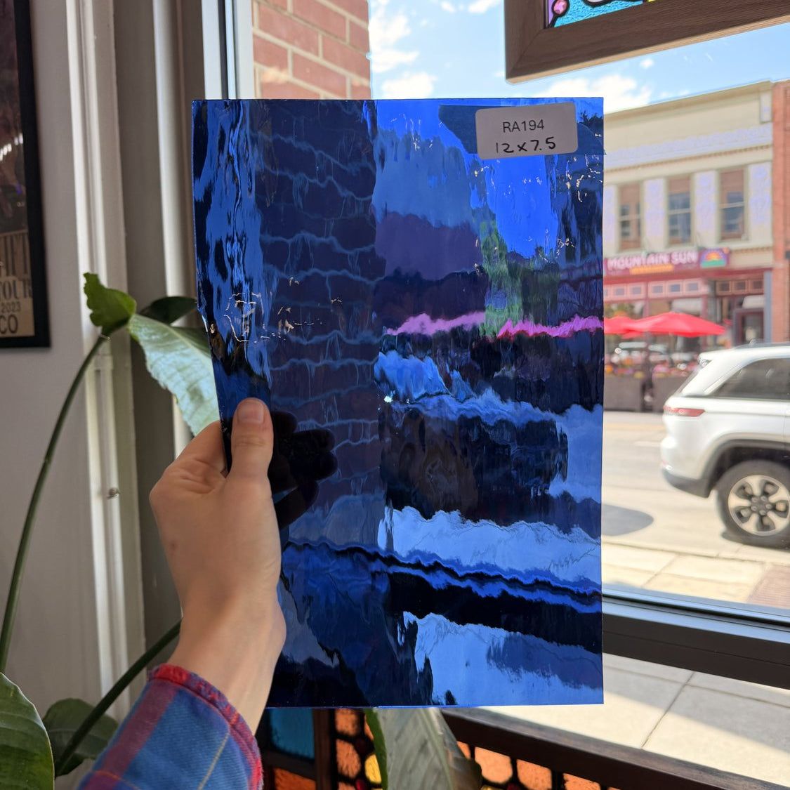 Medium Blue Waterglass Sheet Glass Colorado Glassworks