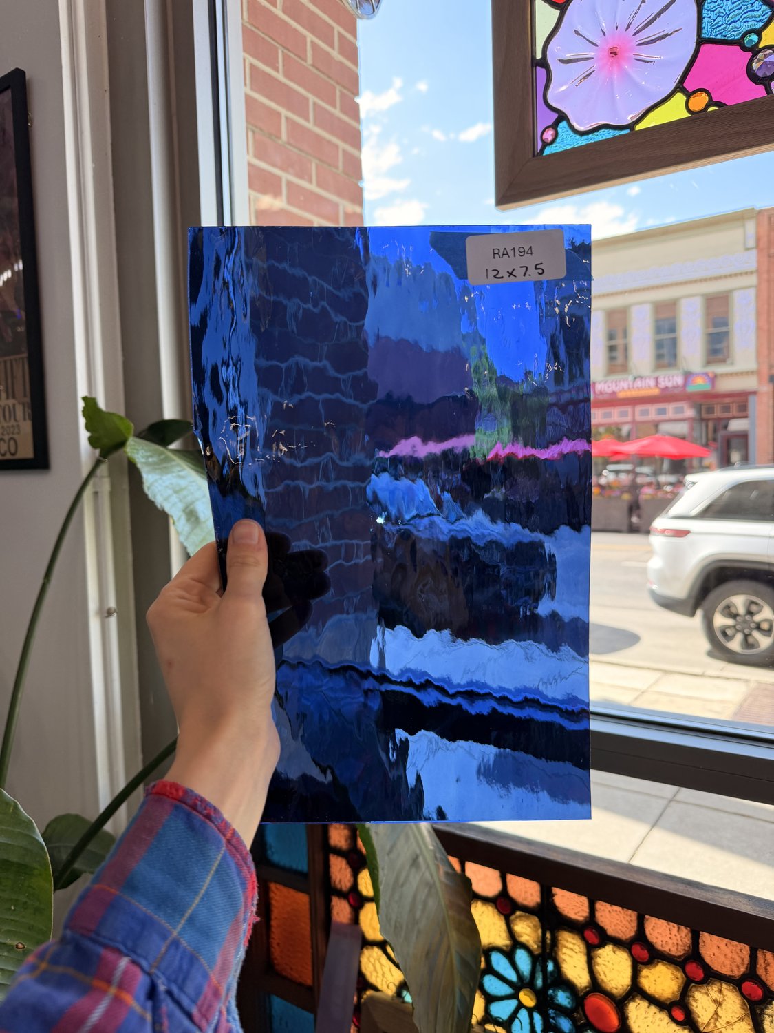 Medium Blue Waterglass Sheet Glass Colorado Glassworks