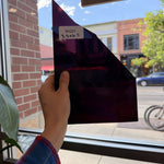 Mouthblown Red on Blue (Purple) Sheet Glass Mouth Blown Glass