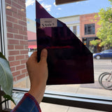 Mouthblown Red on Blue (Purple) Sheet Glass Mouth Blown Glass