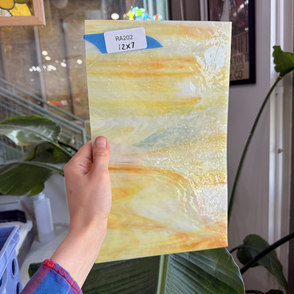 Pearl Mimisa Textured Oceanside Fusible Sheet Glass Oceanside Glass 12x7in (OS-35729197)