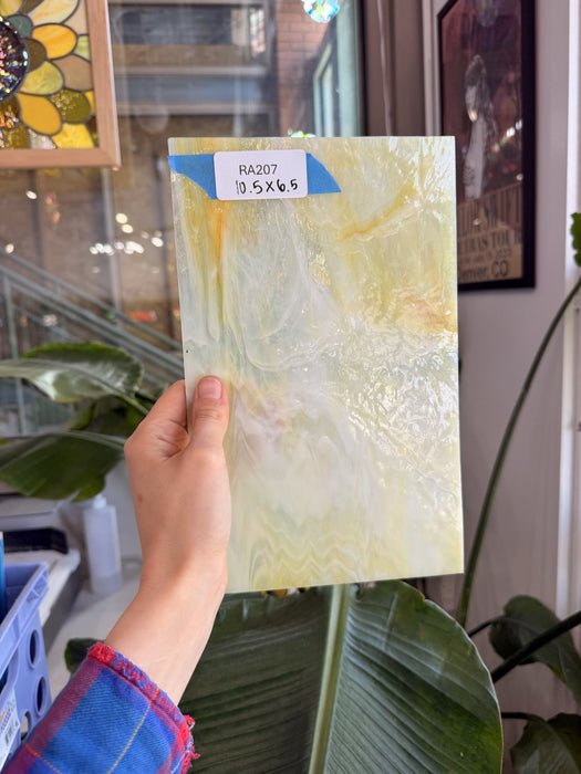 Pearl Mimisa Textured Oceanside Fusible Sheet Glass Oceanside Glass RA207 (10.5x6.5in)