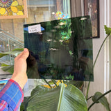 Olive Sea Green Mixed Wispy Oceanside Fusible 96 COE Fusible Sheet Glass Oceanside Glass 9.5x8in (OS-35991341)