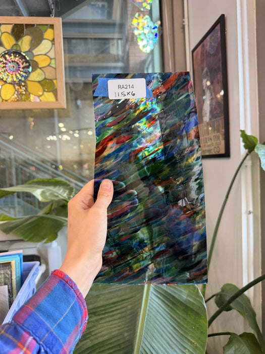 Transparent Multicolored Fremont (S1 48/Multi) Sheet Glass Fremont Glass RA214 (11.5x6in)