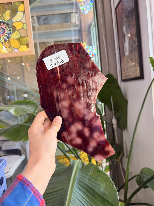Dark Red Mottled Oceana Sheet Glass Colorado Glassworks Default Title