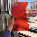 Thin Roll Red Iridescent Bullseye Fusible 90 COE Fusible Sheet Glass Bullseye Glass