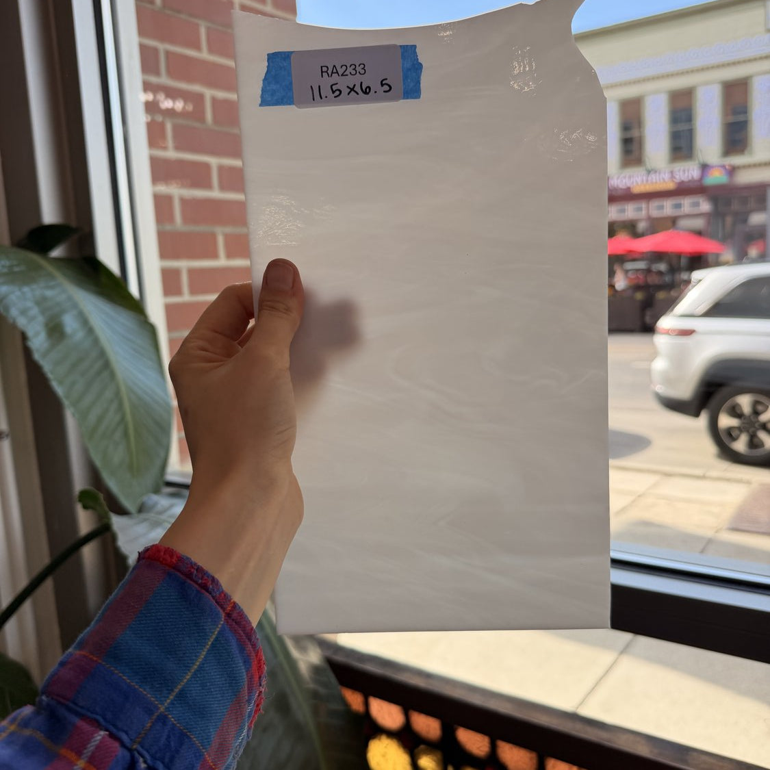 White Wispy Spectrum Sheet Glass Spectrum Glass