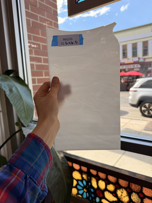 White Wispy Spectrum Sheet Glass Spectrum Glass