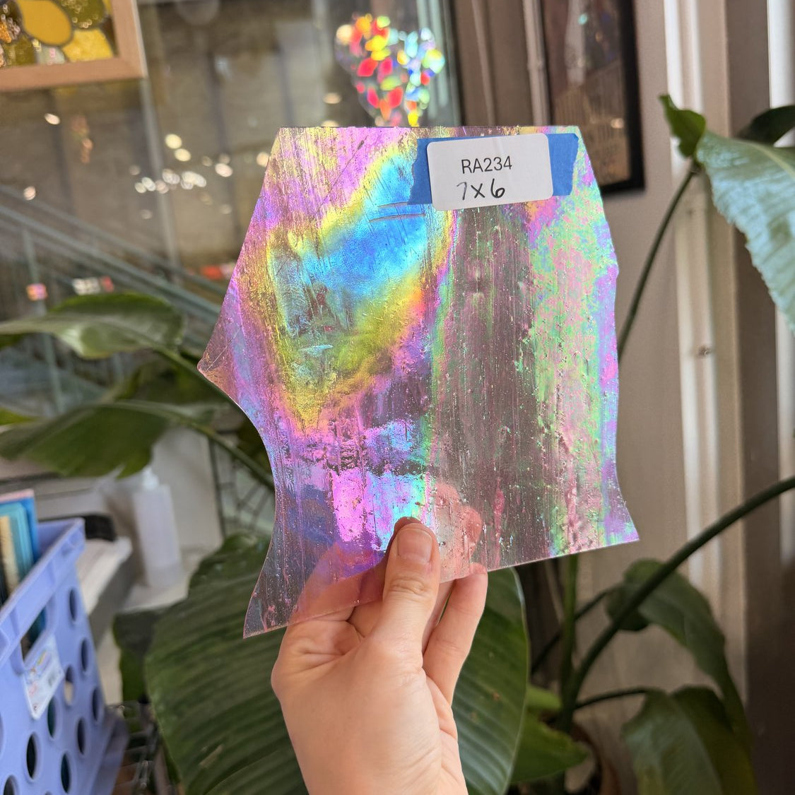 Pink Textured Iridescent Armstrong (score line accounted for) Sheet Glass Armstrong Glass Default Title