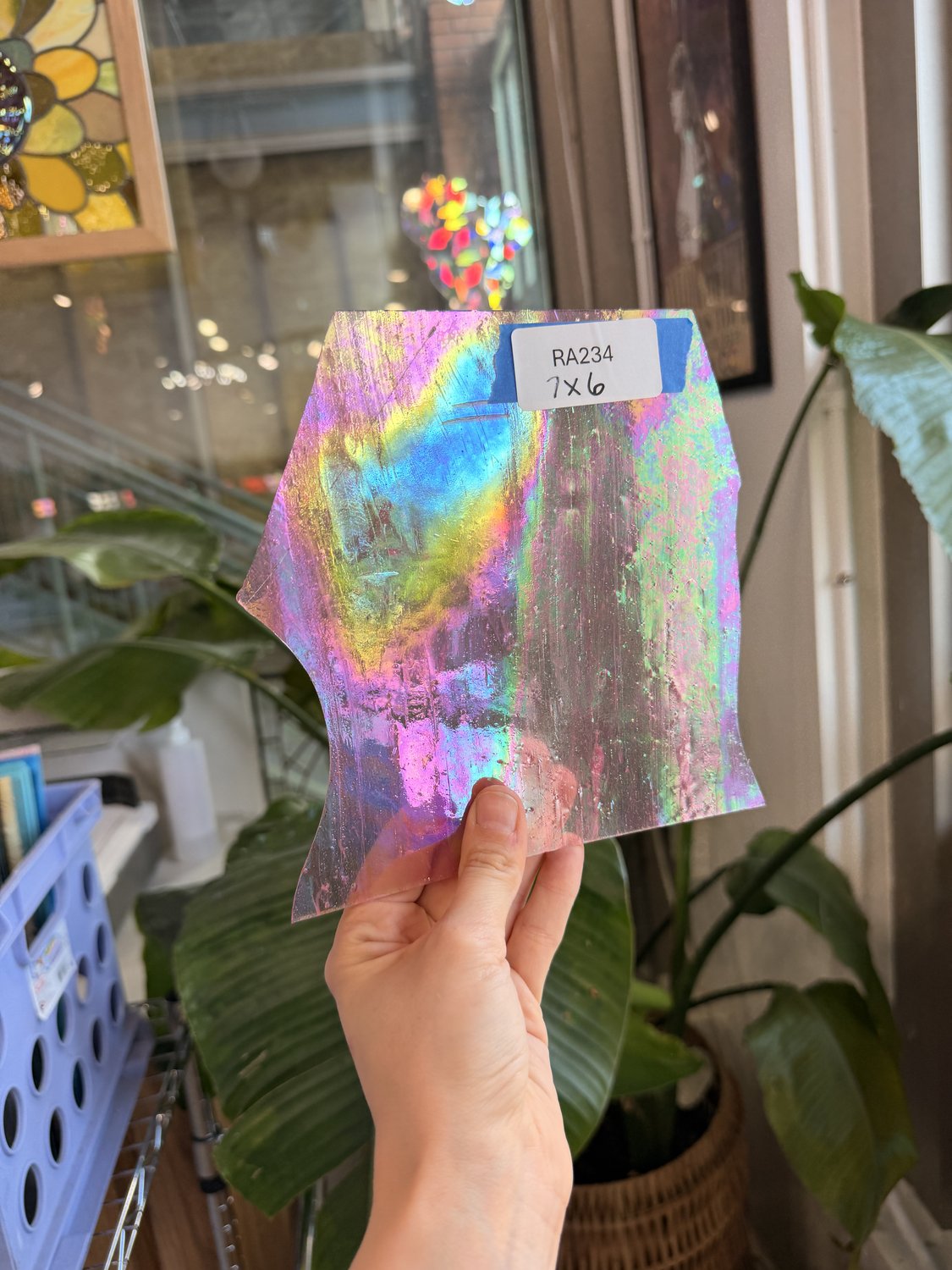 Pink Textured Iridescent Armstrong (score line accounted for) Sheet Glass Armstrong Glass Default Title