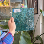 Clear Blue Rippled Wissmach