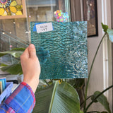 Clear Blue Rippled Wissmach