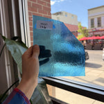 Medium Blue Transparent Bullseye Fusible Sheet Glass Bullseye Glass