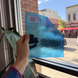 Medium Blue Transparent Bullseye Fusible Sheet Glass Bullseye Glass