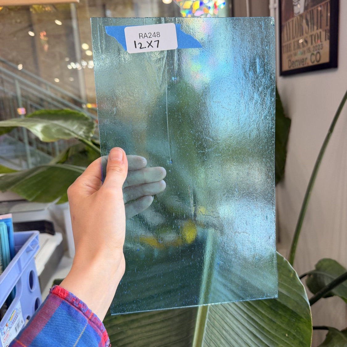 Light Sea Blue Transparent Kokomo Sheet Glass Kokomo Glass 12x7in (KO-38776621)